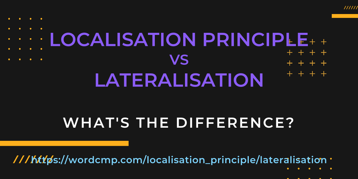 Difference between localisation principle and lateralisation