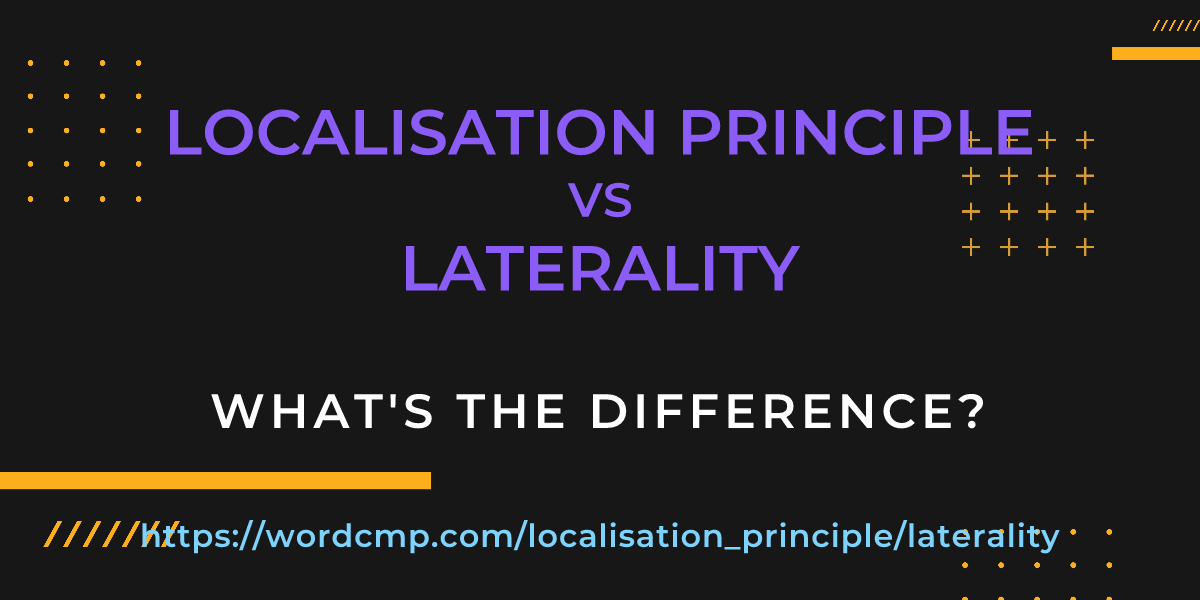 Difference between localisation principle and laterality