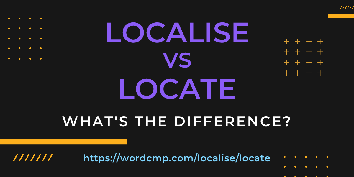 Difference between localise and locate