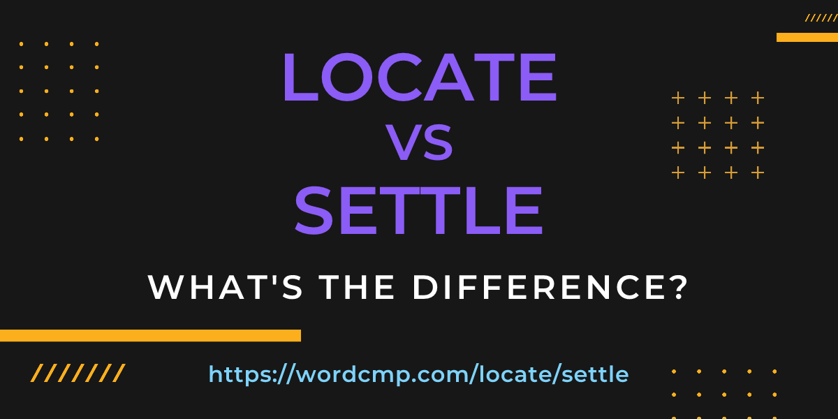 Difference between locate and settle