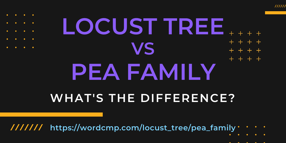Difference between locust tree and pea family