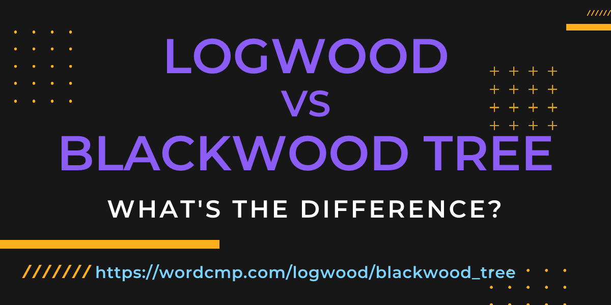 Difference between logwood and blackwood tree