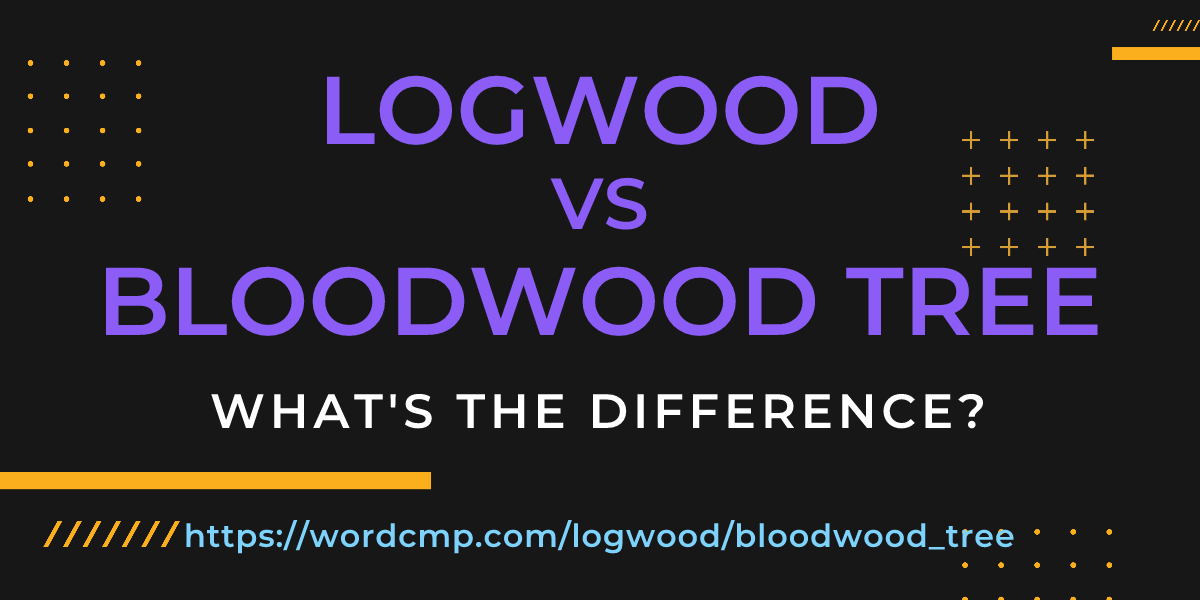 Difference between logwood and bloodwood tree