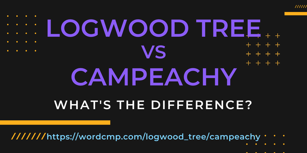 Difference between logwood tree and campeachy