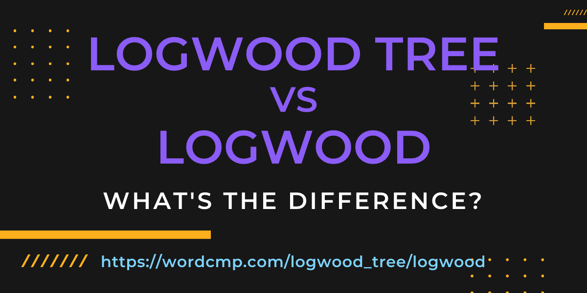 Difference between logwood tree and logwood