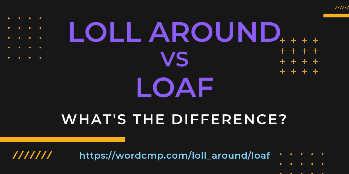 Difference between loll around and loaf