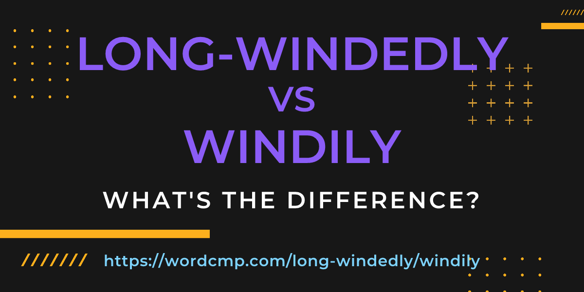 Difference between long-windedly and windily