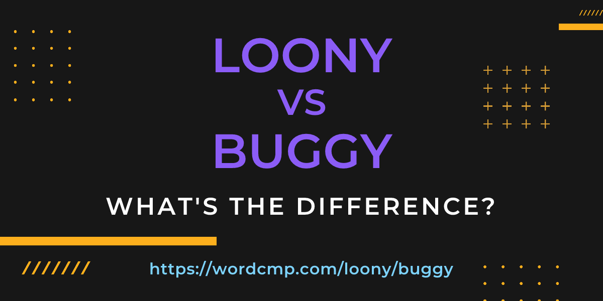 Difference between loony and buggy