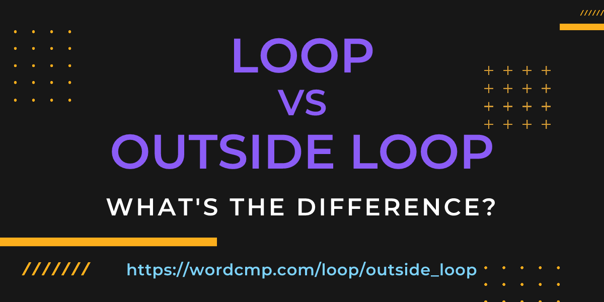 Difference between loop and outside loop