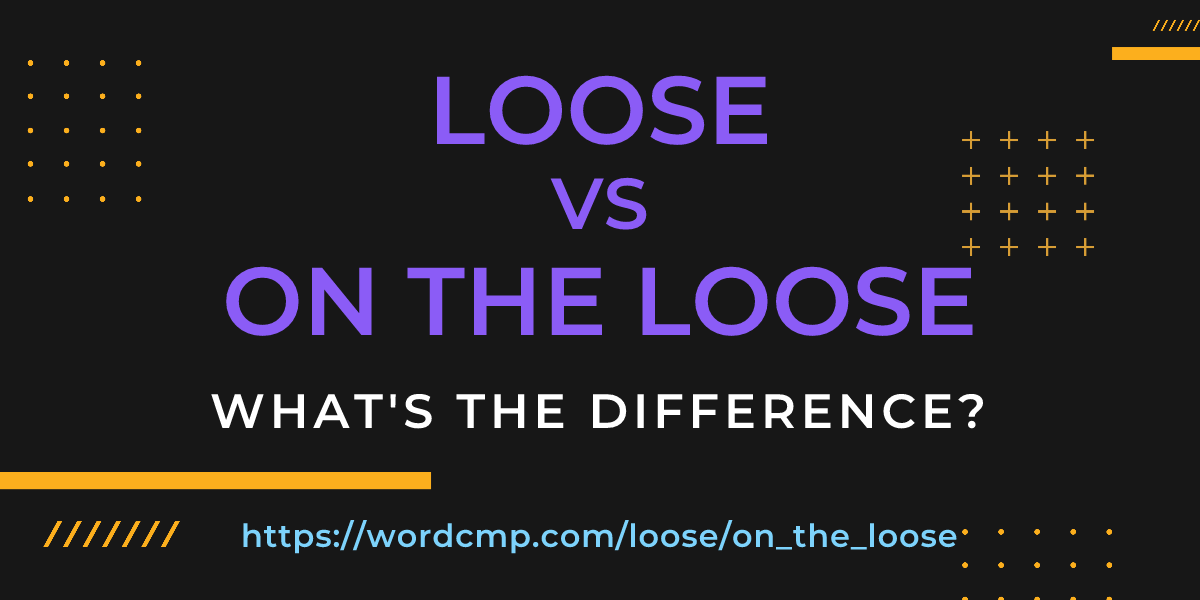 Difference between loose and on the loose