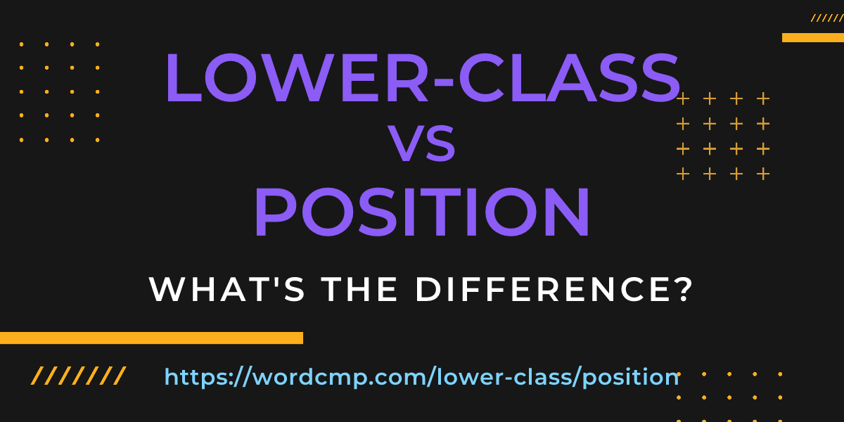 Difference between lower-class and position