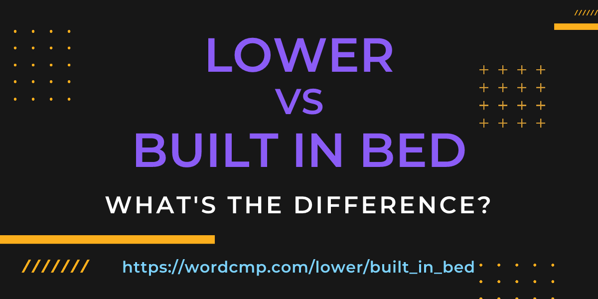 Difference between lower and built in bed