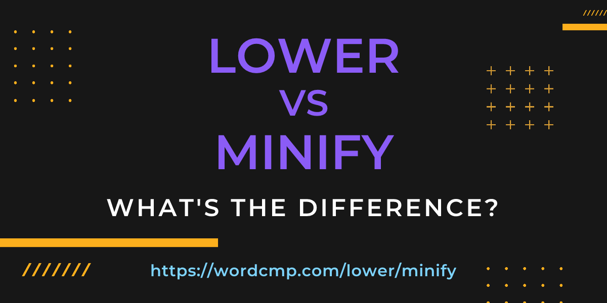 Difference between lower and minify