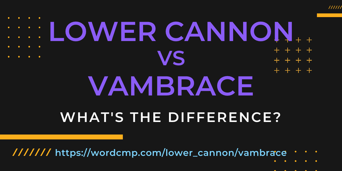 Difference between lower cannon and vambrace