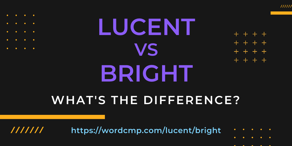Difference between lucent and bright