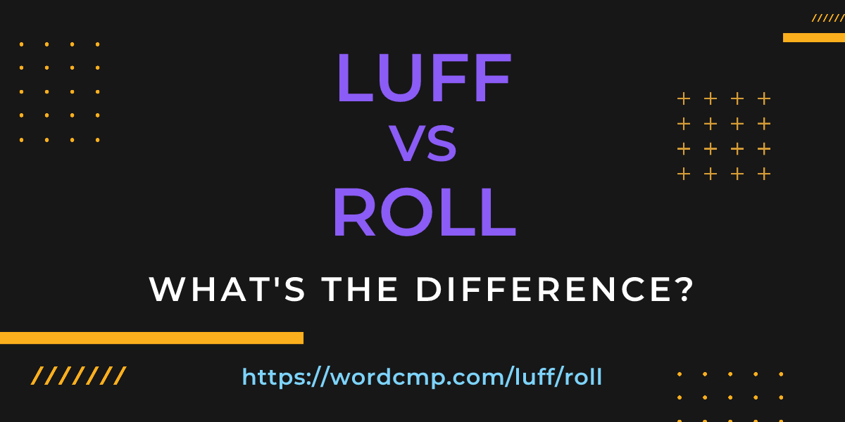 Difference between luff and roll