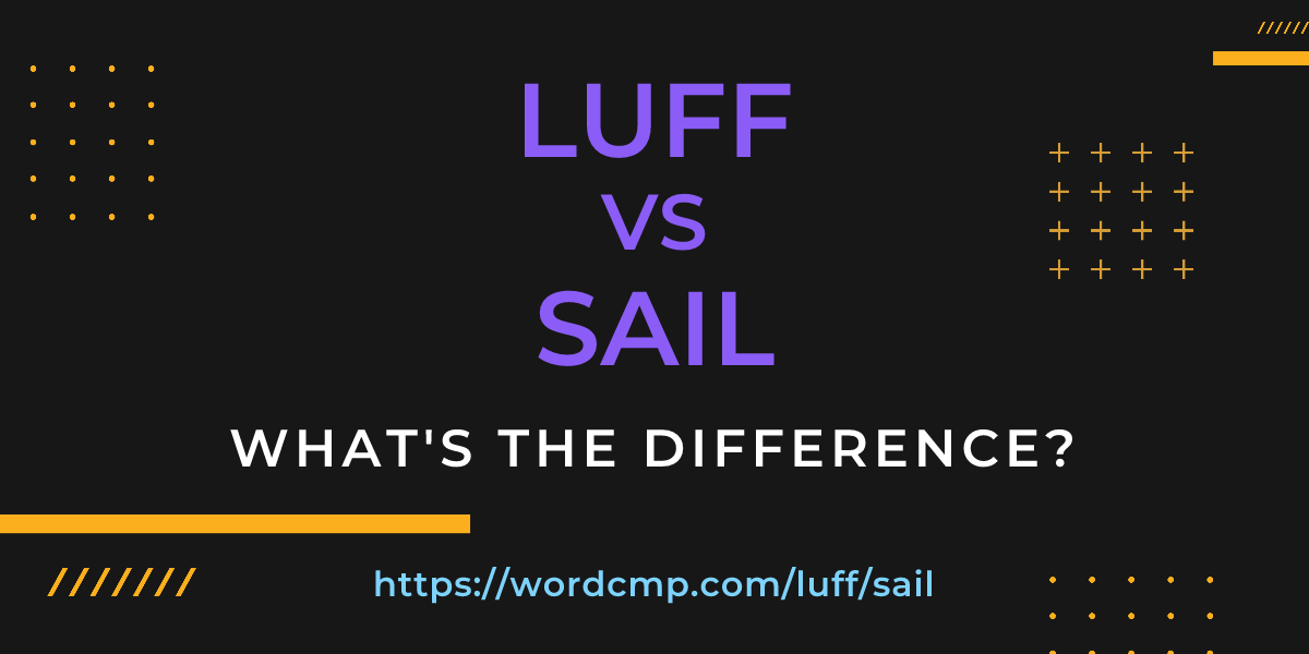 Difference between luff and sail