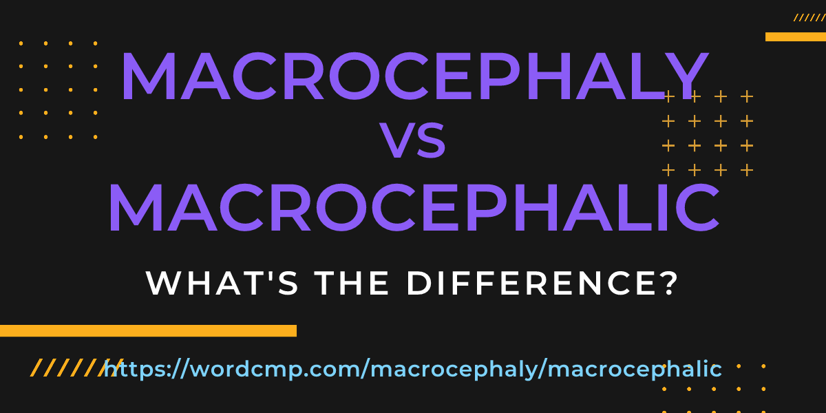Difference between macrocephaly and macrocephalic