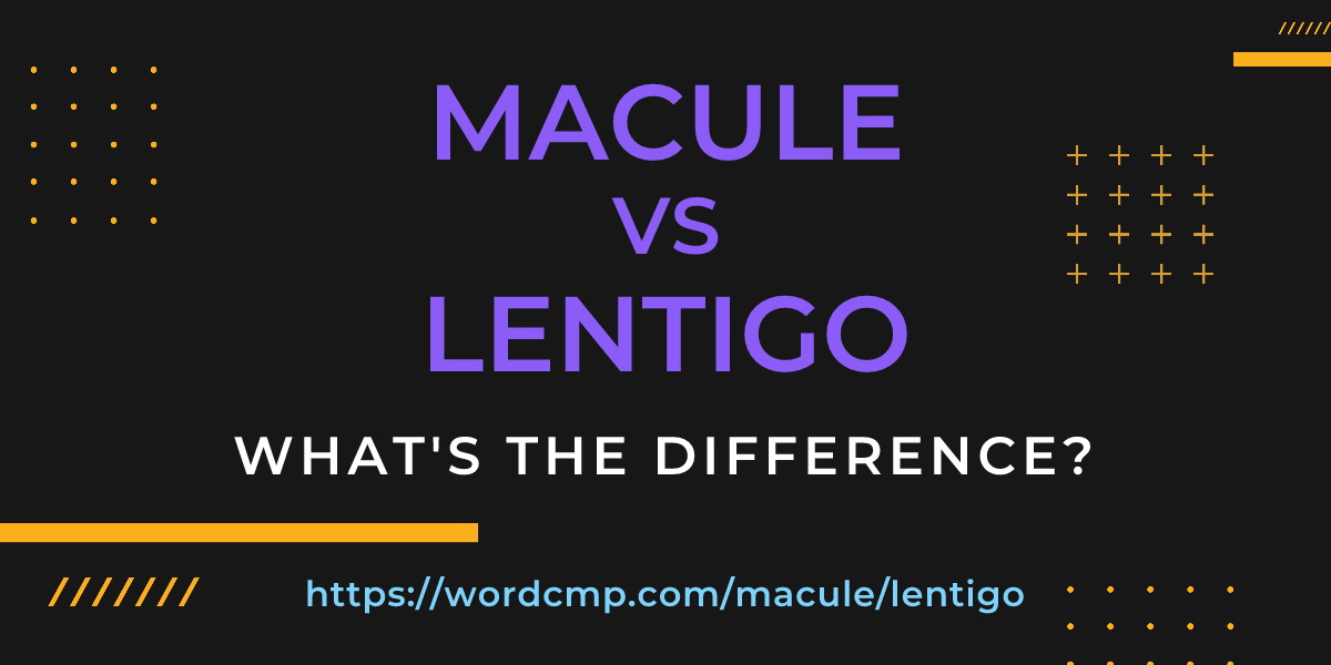 Difference between macule and lentigo