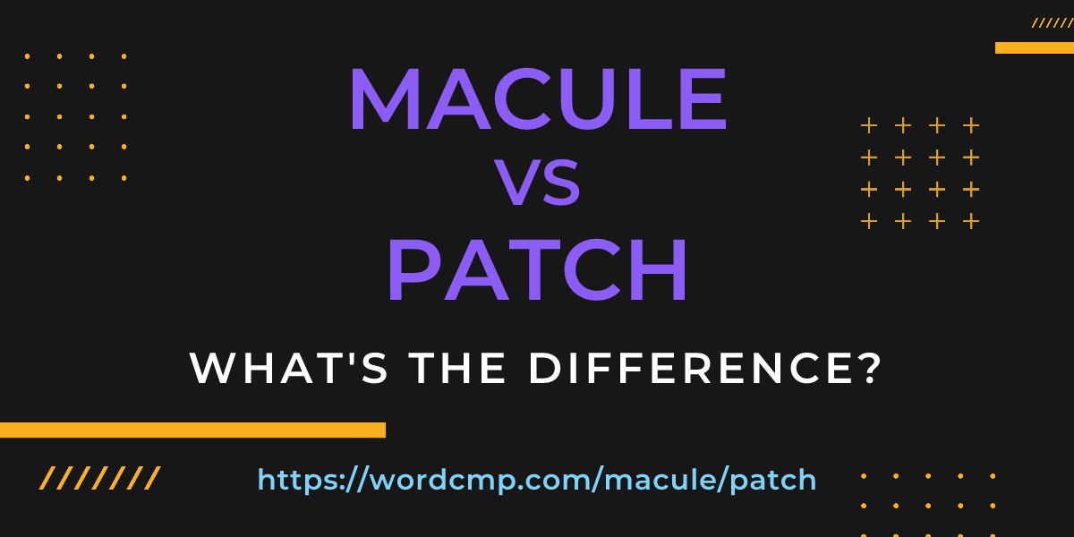 Difference between macule and patch