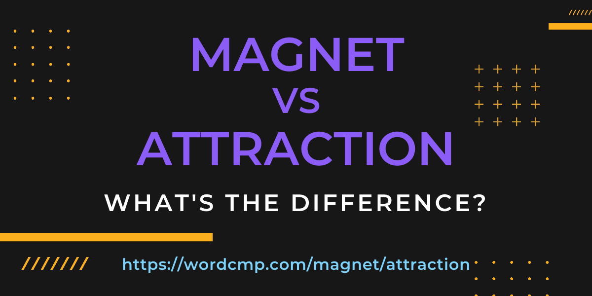 Difference between magnet and attraction