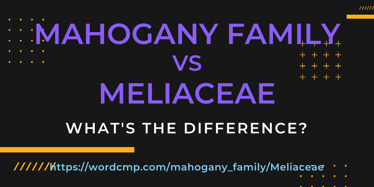 Difference between mahogany family and Meliaceae