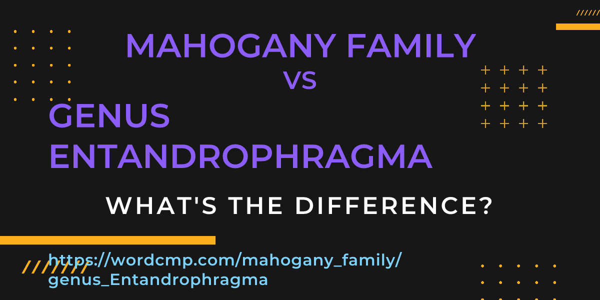 Difference between mahogany family and genus Entandrophragma