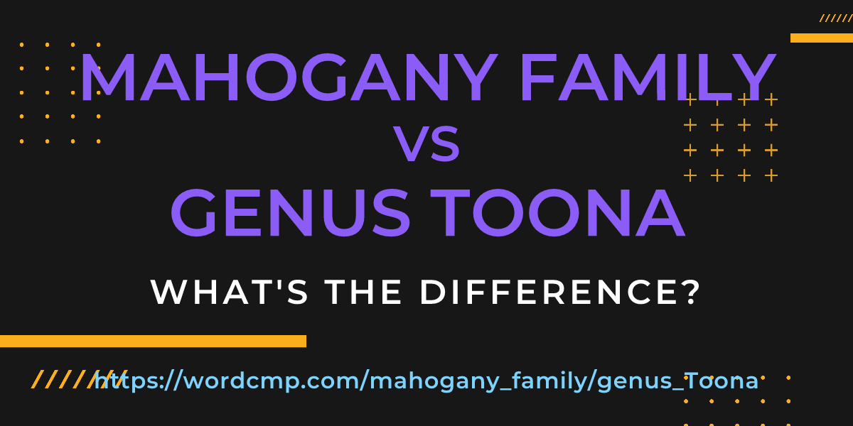 Difference between mahogany family and genus Toona