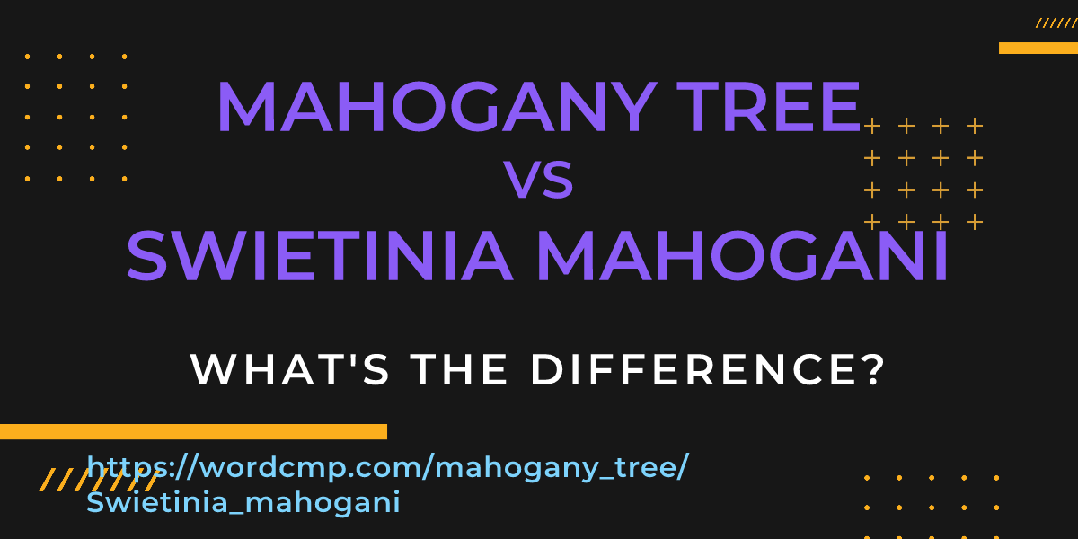 Difference between mahogany tree and Swietinia mahogani