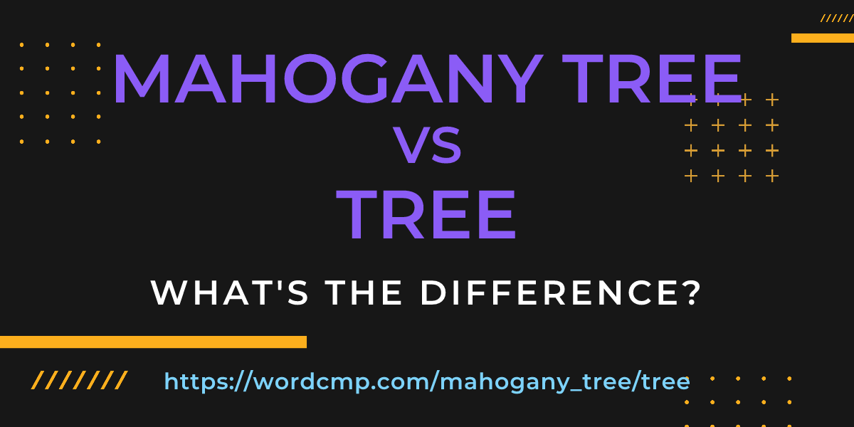 Difference between mahogany tree and tree