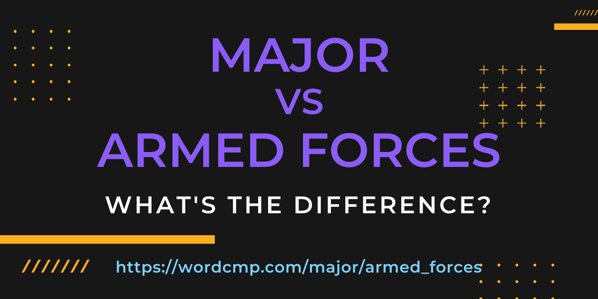 Difference between major and armed forces