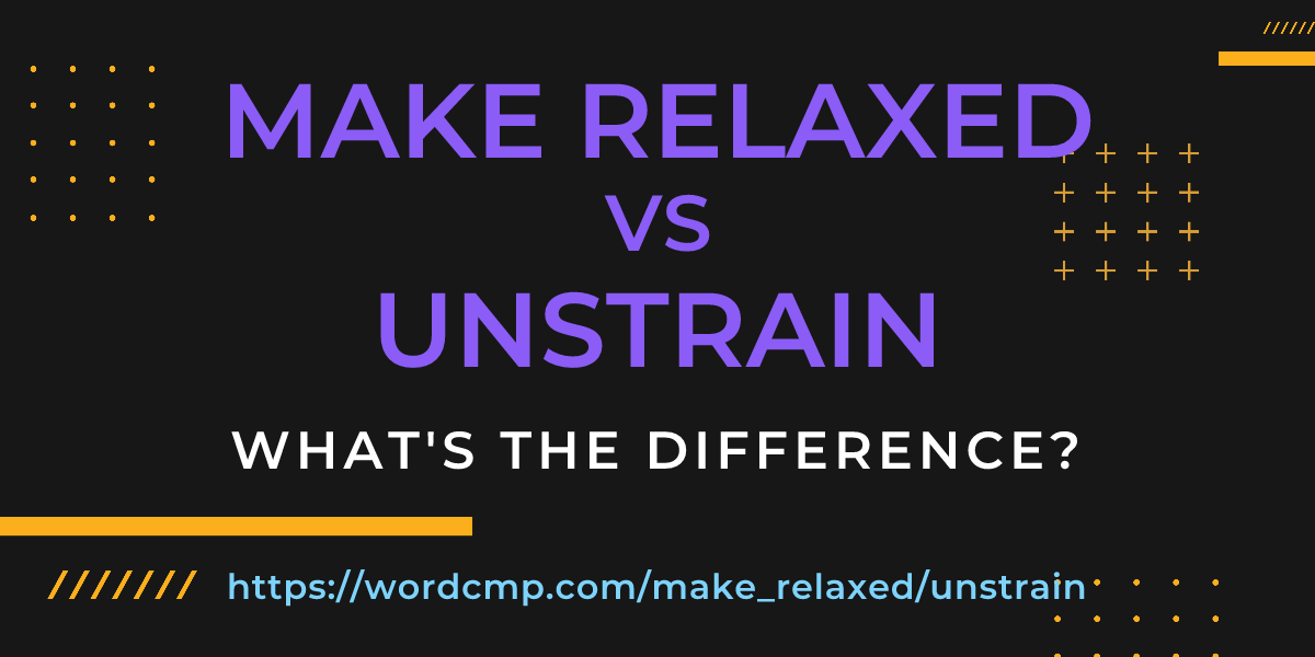 Difference between make relaxed and unstrain