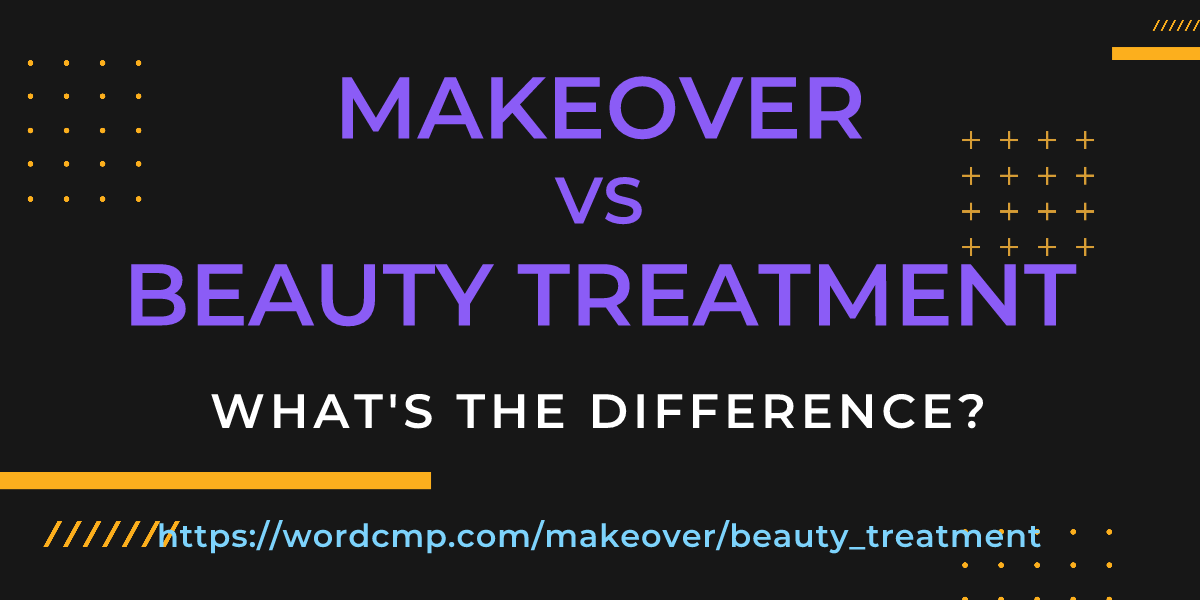 Difference between makeover and beauty treatment