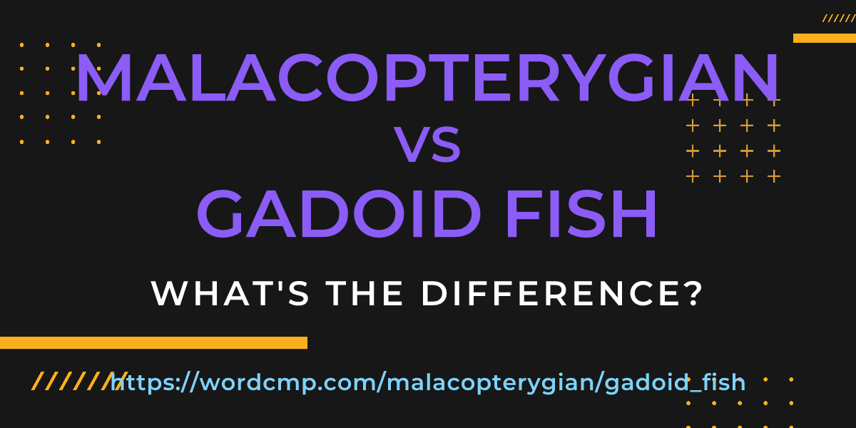 Difference between malacopterygian and gadoid fish