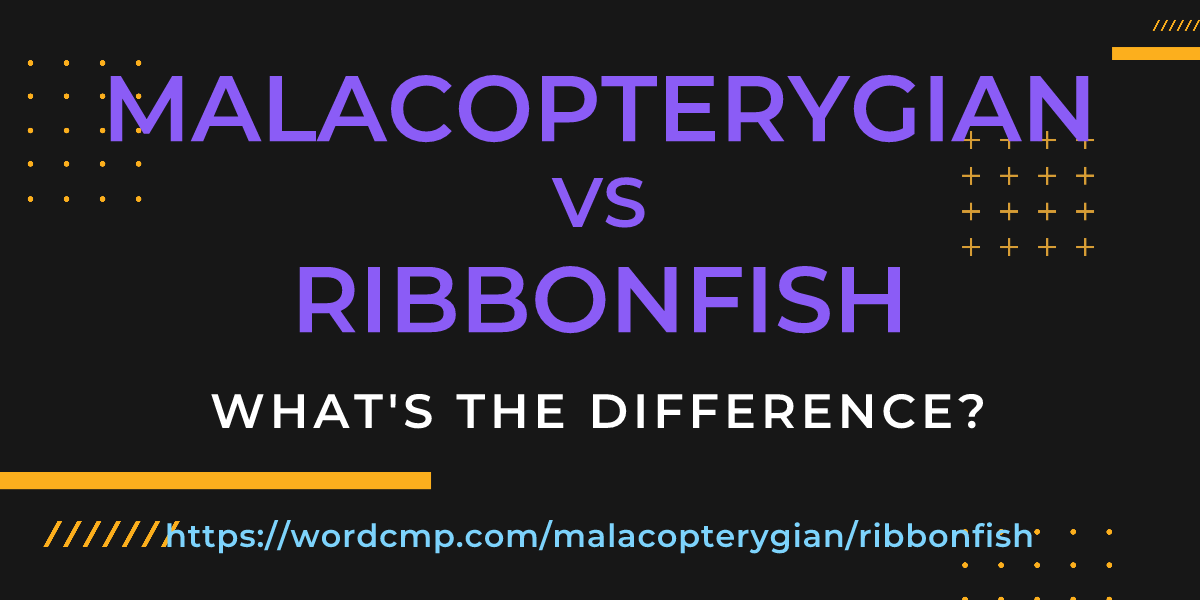 Difference between malacopterygian and ribbonfish