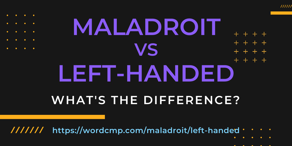 Difference between maladroit and left-handed