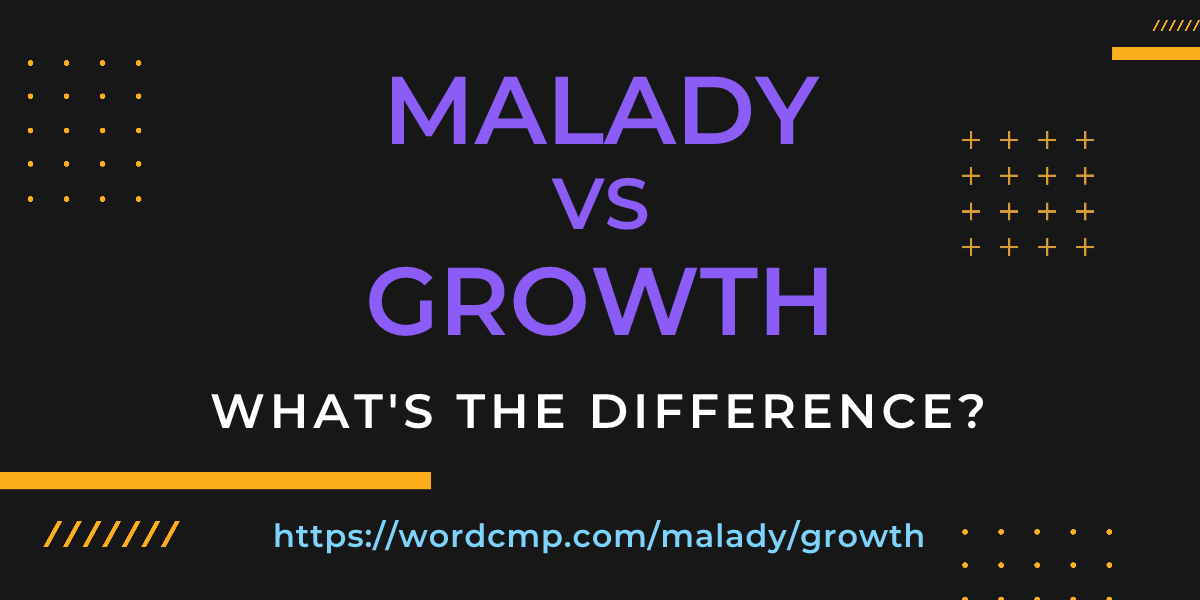 Difference between malady and growth