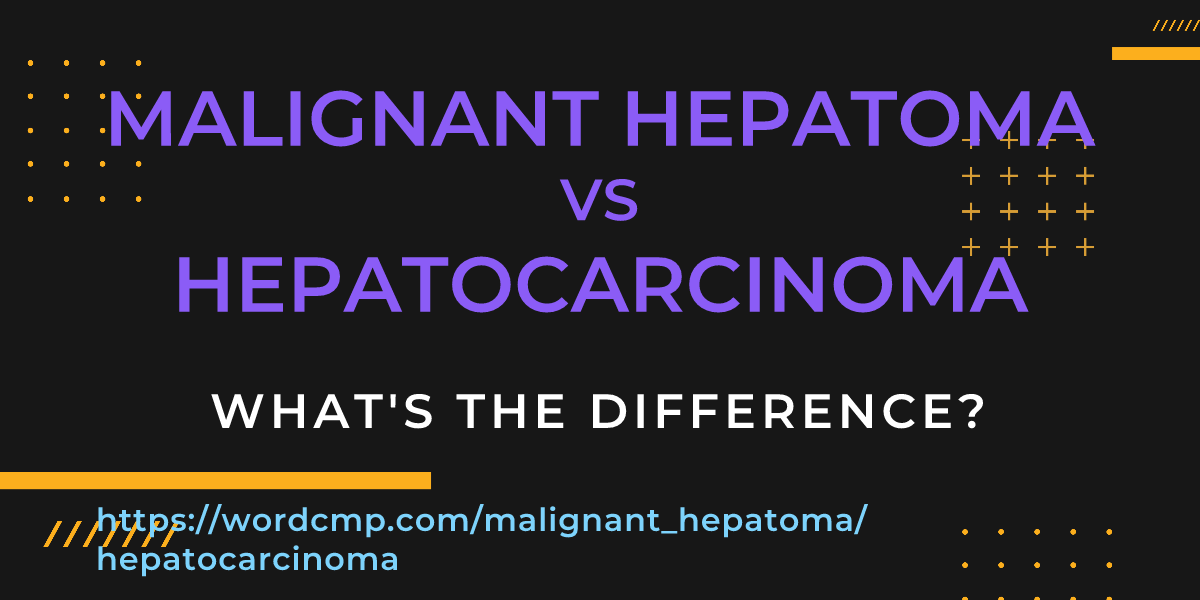 Difference between malignant hepatoma and hepatocarcinoma