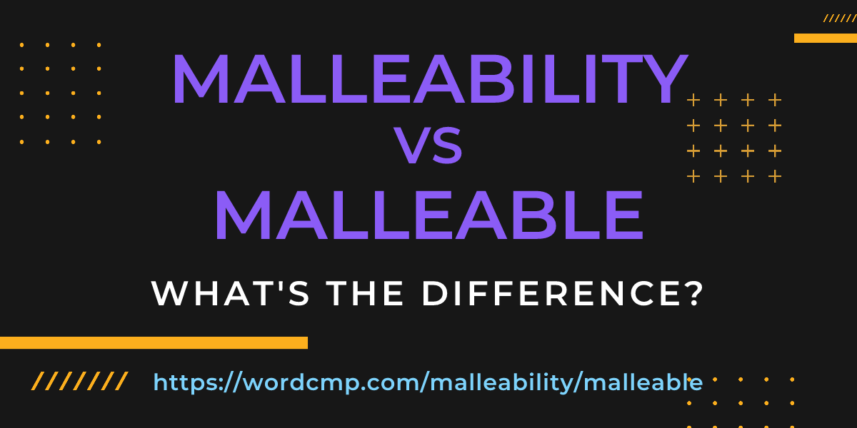Difference between malleability and malleable