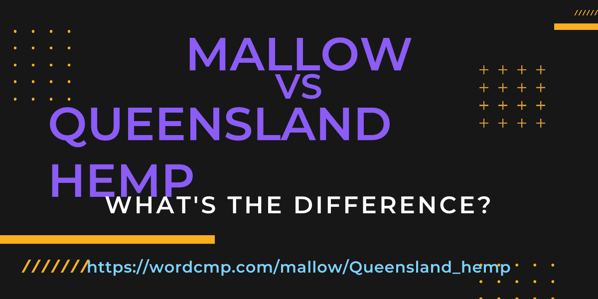 Difference between mallow and Queensland hemp