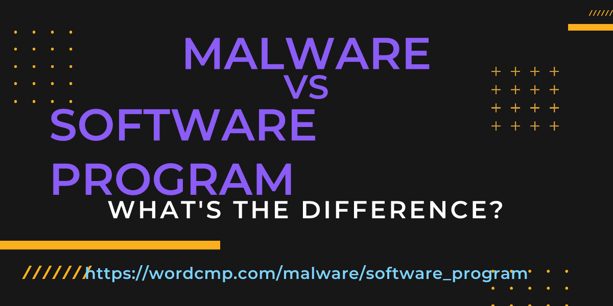 Difference between malware and software program