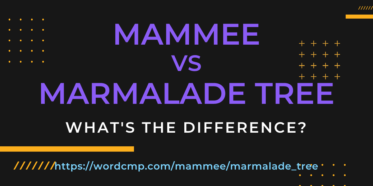 Difference between mammee and marmalade tree
