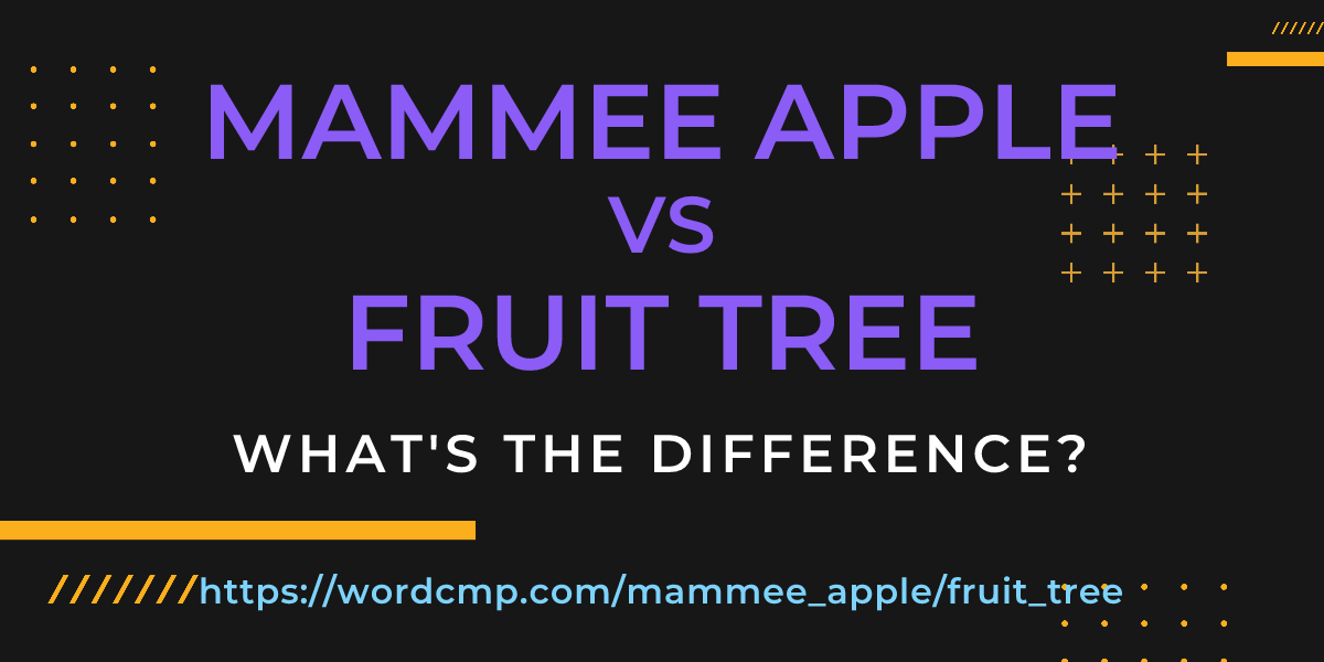 Difference between mammee apple and fruit tree