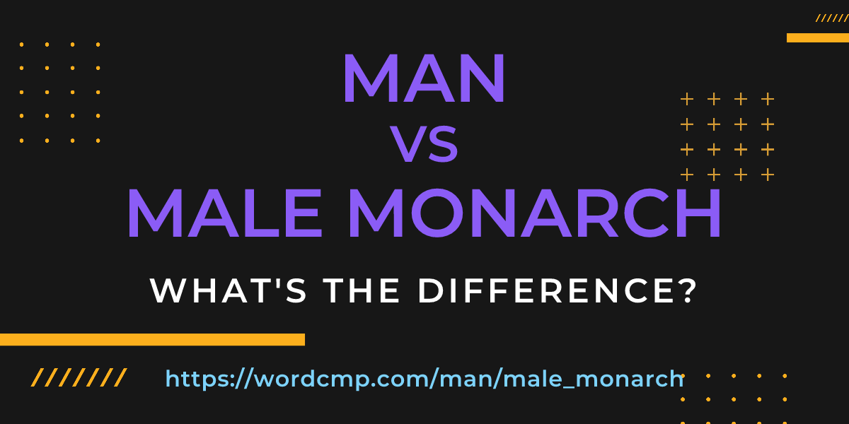 Difference between man and male monarch