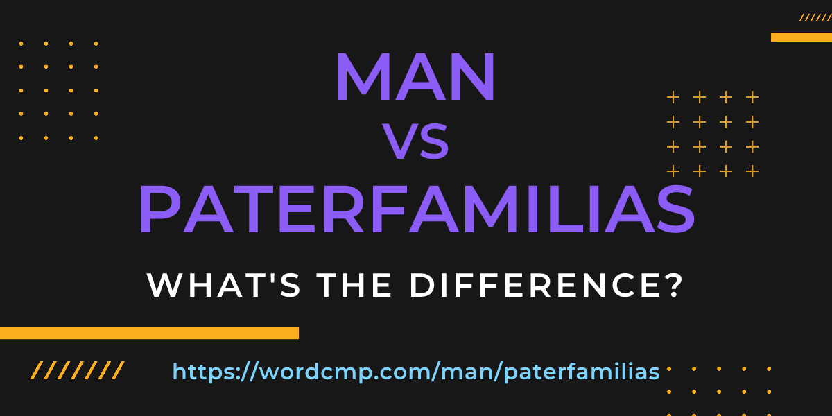 Difference between man and paterfamilias