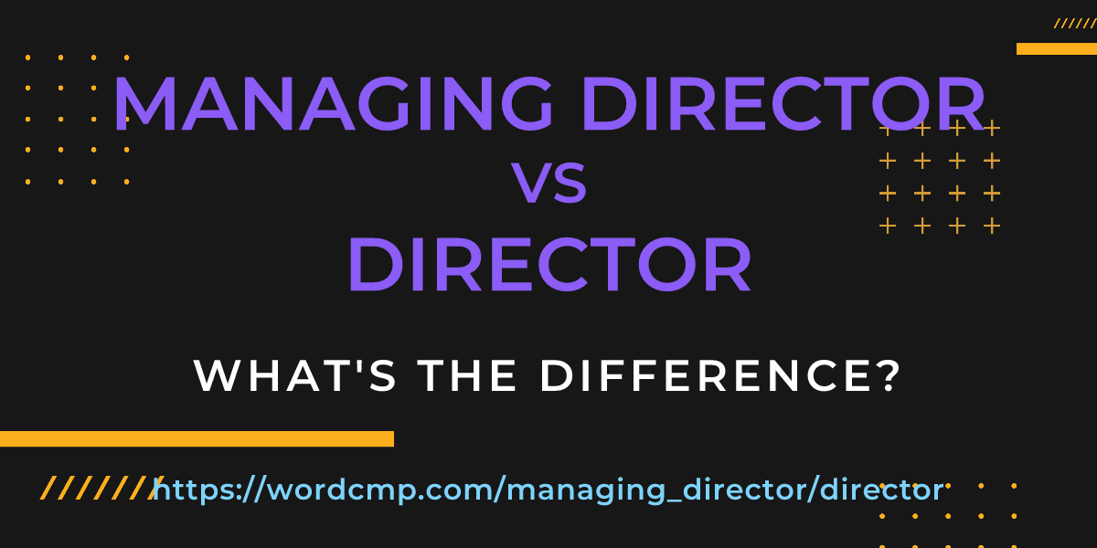 Difference between managing director and director