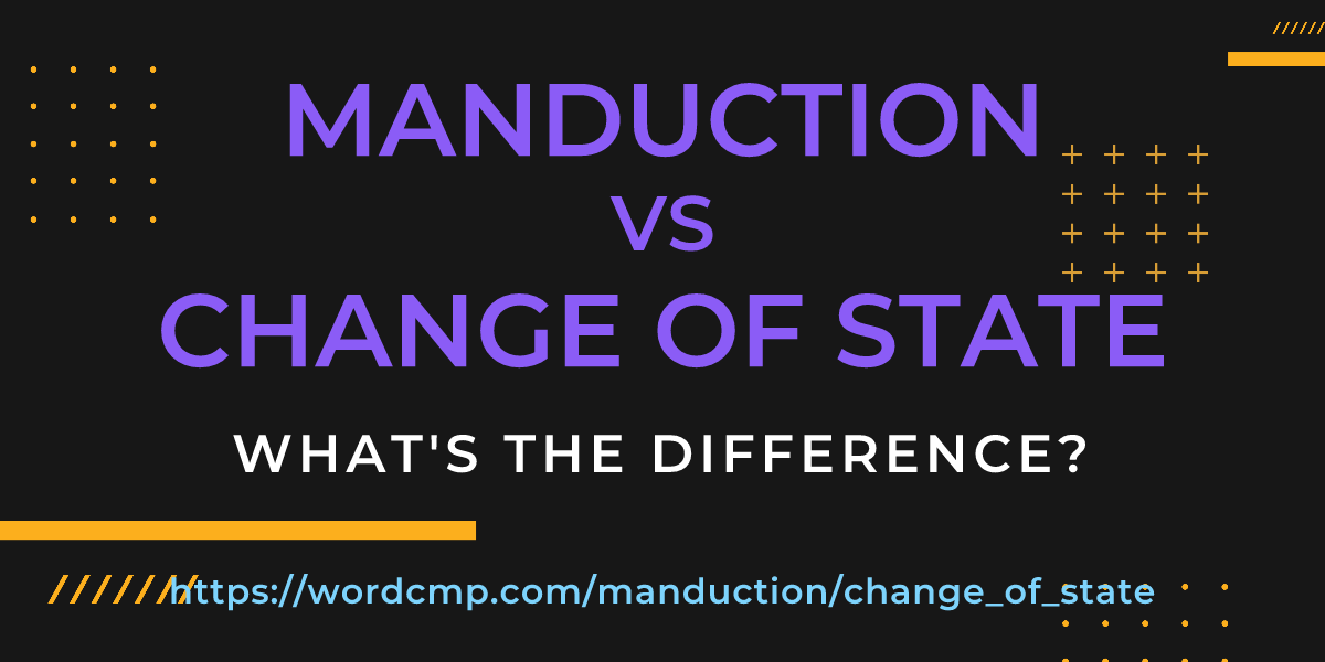Difference between manduction and change of state