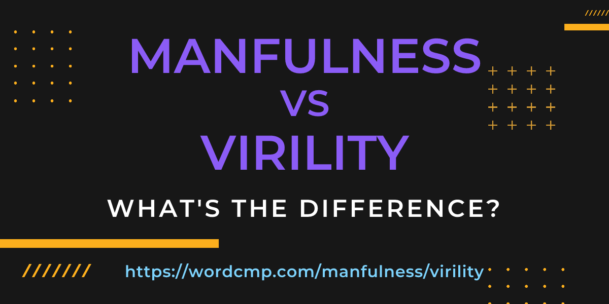 Difference between manfulness and virility