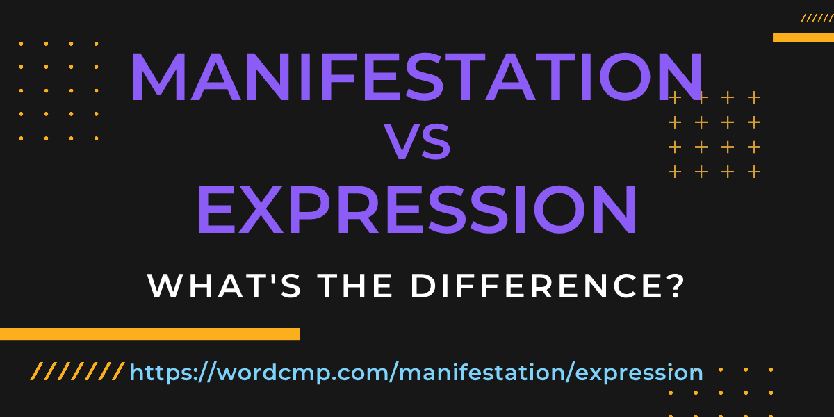 Difference between manifestation and expression
