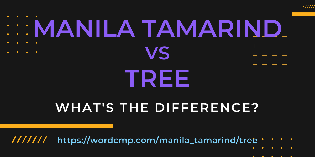 Difference between manila tamarind and tree